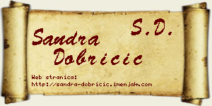 Sandra Dobričić vizit kartica